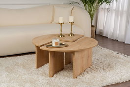 Nordure Moira Mesa de centro Roble Ø90 cm